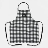 Schwarz-weiß Gingham Kariert Schachbrett Modernes  Schürze (Vorderseite)