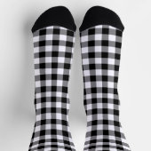 Schwarz-weiß Gingham Karo Pattern Socken (Oben)