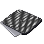 Schwarz-weiß Gingham Laptop für Ihm Laptopschutzhülle (Vorne Knopf)