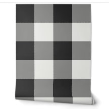 Schwarz-weiß Gingham mit Jumbo-Buffalo-Karo