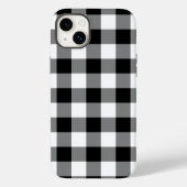 Schwarz-Weiß-Gingham-Muster Case-Mate iPhone Hülle (Rückseite)