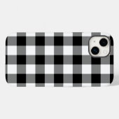 Schwarz-Weiß-Gingham-Muster Case-Mate iPhone Hülle (Rückseite (Horizontal))