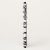 Schwarz-Weiß Gingham-Muster Case-Mate iPhone Hülle (Hinten/Links)