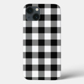 Schwarz-Weiß Gingham-Muster Case-Mate iPhone Hülle (Rückseite)