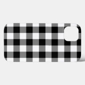Schwarz-Weiß Gingham-Muster Case-Mate iPhone Hülle (Rückseite (Horizontal))