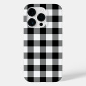 Schwarz-Weiß Gingham-Muster Case-Mate iPhone Hülle (Rückseite)