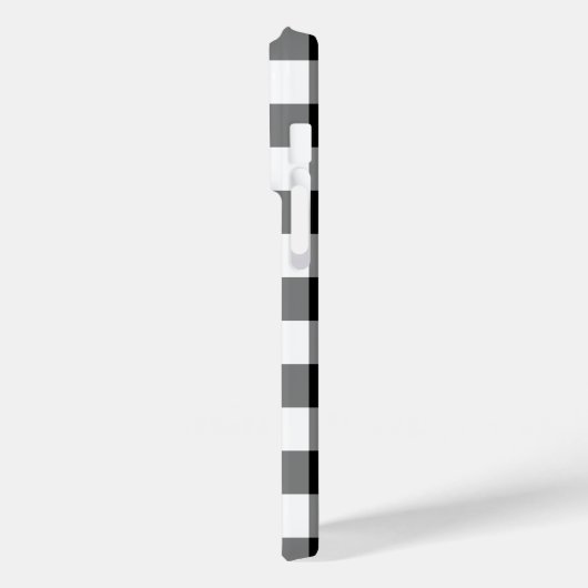 Schwarz-Weiß Gingham-Muster Case-Mate iPhone Hülle (Rückseite / Links)