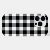 Schwarz-Weiß Gingham-Muster Case-Mate iPhone Hülle (Rückseite (Horizontal))