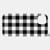Schwarz-Weiß Gingham-Muster Case-Mate iPhone Hülle (Rückseite (Horizontal))