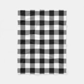 Schwarz-Weiß-Gingham-Muster Fleece Blanket (Vorderseite)