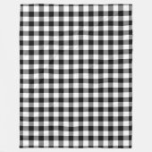 Schwarz-Weiß Gingham-Muster Fleecedecke (Vorderseite)