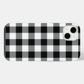 Schwarz-Weiß-Gingham-Muster iPhone Hülle (Rückseite (Horizontal))
