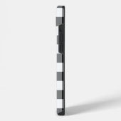 Schwarz-Weiß-Gingham-Muster iPhone Hülle (Linke Seite)