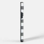 Schwarz-Weiß-Gingham-Muster iPhone Hülle (Rechte Seite)