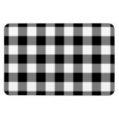 Schwarz-Weiß Gingham-Muster Magnet (Horizontal)