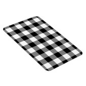 Schwarz-Weiß Gingham-Muster Magnet (Rechte Seite)