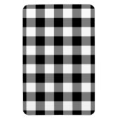 Schwarz-Weiß Gingham-Muster Magnet (Vertikal)