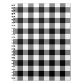 Schwarz-Weiß Gingham-Muster Notizblock (Vorderseite)