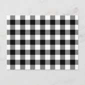 Schwarz-Weiß Gingham-Muster Postkarte (Vorderseite)