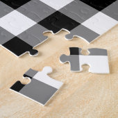 Schwarz-Weiß Gingham-Muster Puzzle (Seite)