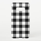 Schwarz-Weiß Gingham-Muster Samsung Galaxy Hülle (Rückseite)