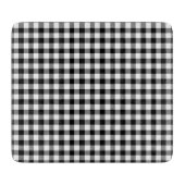 Schwarz-Weiß-Gingham-Muster Schneidebrett (Vorderseite)