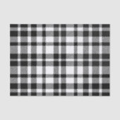 Schwarz-Weiß Gingham-Muster Seidenpapier (Vorderseite)