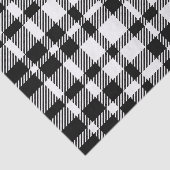 Schwarz-Weiß Gingham-Muster Seidenpapier (Ausschnitt)