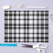 Schwarz-Weiß Gingham-Muster Seidenpapier (Handwerk)