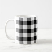 Schwarz-Weiß Gingham-Muster Tasse (Links)