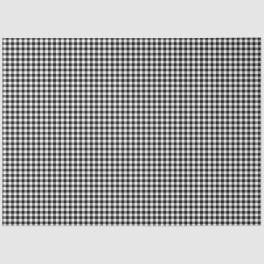Schwarz-Weiß-Gingham-Musterpapier Seidenpapier (Vorderseite)
