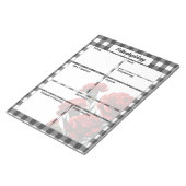 Schwarz-Weiß-Gingham-Pathophysiologie-Temp Notizblock (angewinkelt)