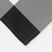 Schwarz-weiß Gingham Pattern Bufallo Karo Fleecedecke (Ecke)