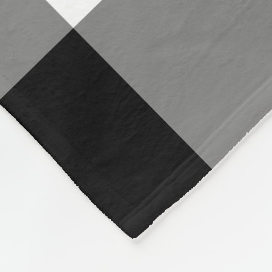 Schwarz-weiß Gingham Pattern Bufallo Karo Fleecedecke (Ecke)