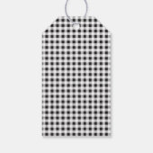 Schwarz-weiß Gingham Pattern Geschenkanhänger (Rückseite)