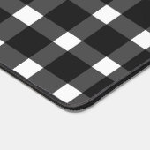 Schwarz-weiß Gingham Pattern Schreibtischunterlage (Ecke)