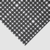 Schwarz-weiß Gingham Pattern Seidenpapier (Ausschnitt)