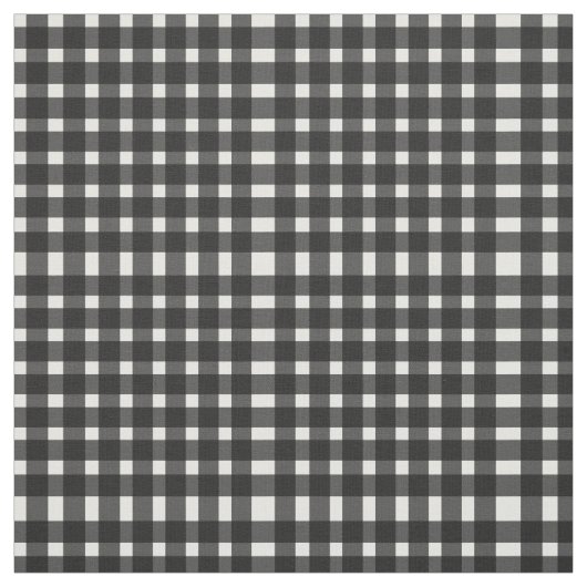 Schwarz-weiß Gingham Pattern Stoff (Muster)