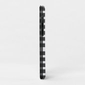 Schwarz-weiß Gingham Personalisiert Case-Mate iPhone Hülle (Hinten/Links)