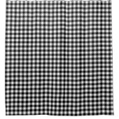 Schwarz-Weiß-Gingham-Prüfmuster Duschvorhang (Vorderseite)