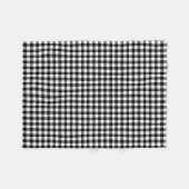 Schwarz-Weiß-Gingham-Prüfmuster Fleecedecke (Vorderseite (Horizontal))