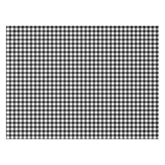 Schwarz-Weiß-Gingham-Prüfmuster Tischdecke (Vorderseite (Horizontal))