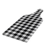 Schwarz-Weiß-Gingham Schneidebrett (Ecke)