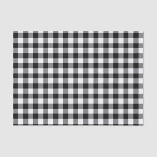 Schwarz-Weiß-Gingham Seidenpapier