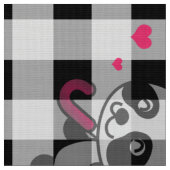 Schwarz-weiß Gingham Stoff (Nahaufnahme)