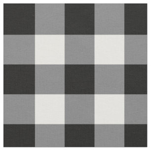 Schwarz-Weiß-Gingham Stoff