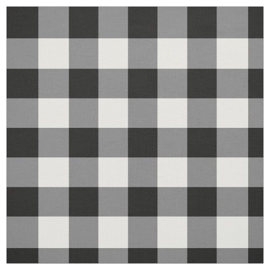 Schwarz-Weiß-Gingham Stoff (Muster)