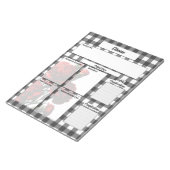 Schwarz-Weiß-Gingham-Syndrom Temp 2 Notizblock (angewinkelt)