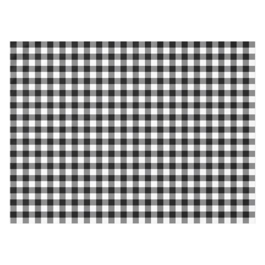 Schwarz-Weiß-Gingham Tischdecke (Vorderseite (Horizontal))