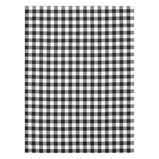 Schwarz-Weiß-Gingham Tischdecke (Vorderseite)